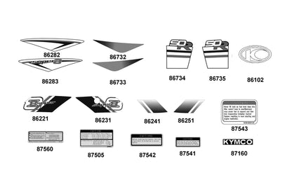 Stripe L Fr Mold — 86283-ADA9-M30-T01 — KYMCO exploded-view diagram