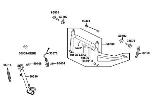 Wash Plain 8MM — 94101-08600 — KYMCO exploded-view diagram