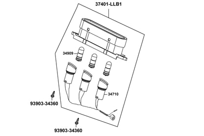 KYMCO Pilot Lamp Comp exploded-view diagram, MONGOOSE 90