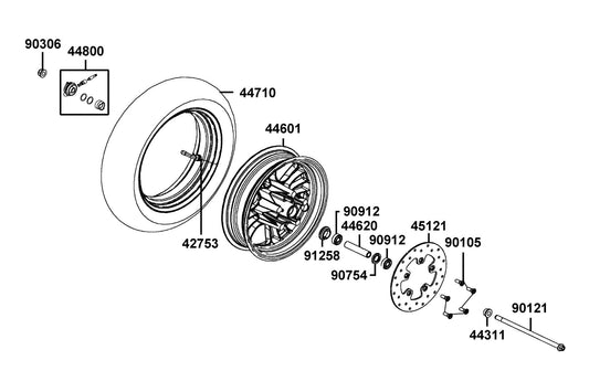 Seal Spdmt Gear Box — 91258-KAM1-C00 — KYMCO exploded-view diagram