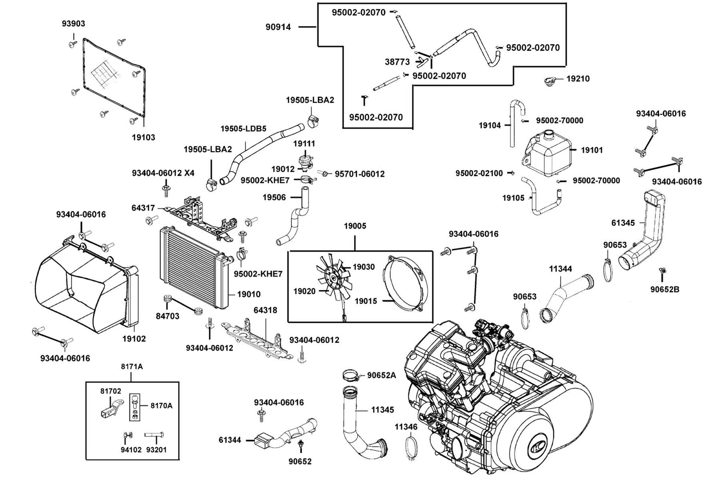 Washer Plain 16MM — 94102-16000 — KYMCO exploded-view diagram