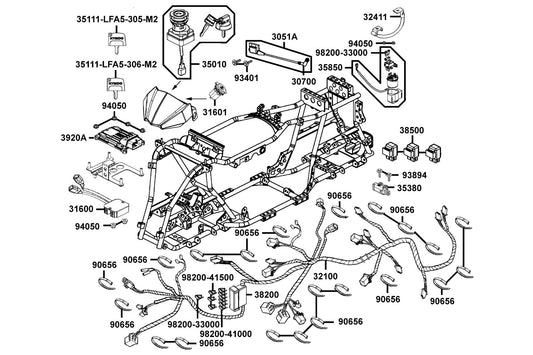 Fuse 15A — 98200-41500 — KYMCO exploded-view diagram
