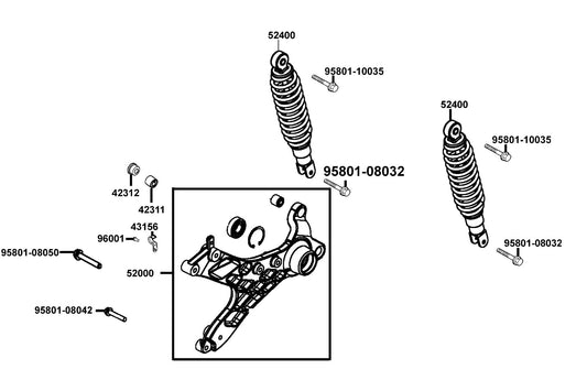 Collar Rr Axle Side — 42312-LEJ2-E10 — KYMCO exploded-view diagram