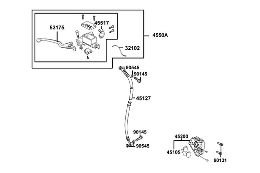 Caliper Assy L Fr — 45200-LGB5-E10-NJA — KYMCO exploded-view diagram