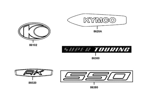 Emb Kymco Assy. — 8620A-LGC6-E00-T01 — KYMCO exploded-view diagram