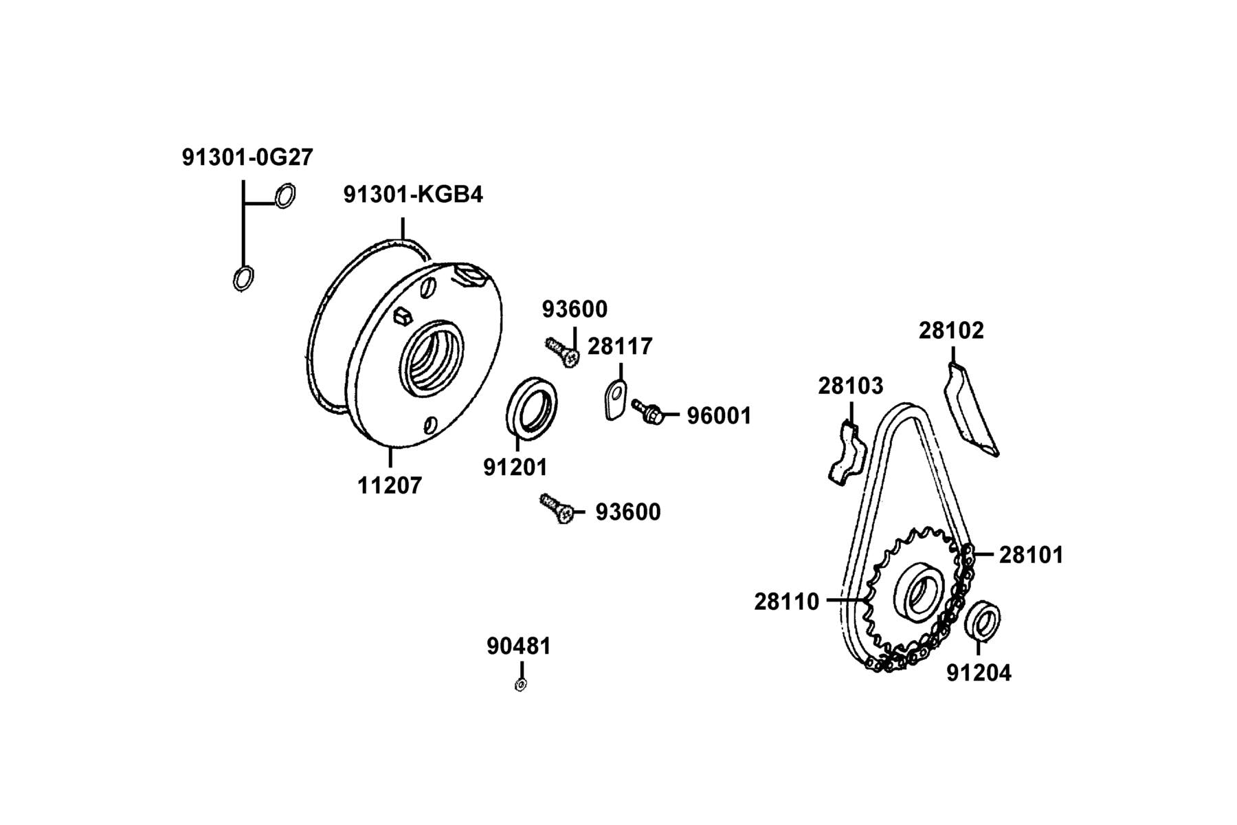 O-ring 6.8*1.9 — 91301-0G27-C00 — KYMCO exploded-view diagram