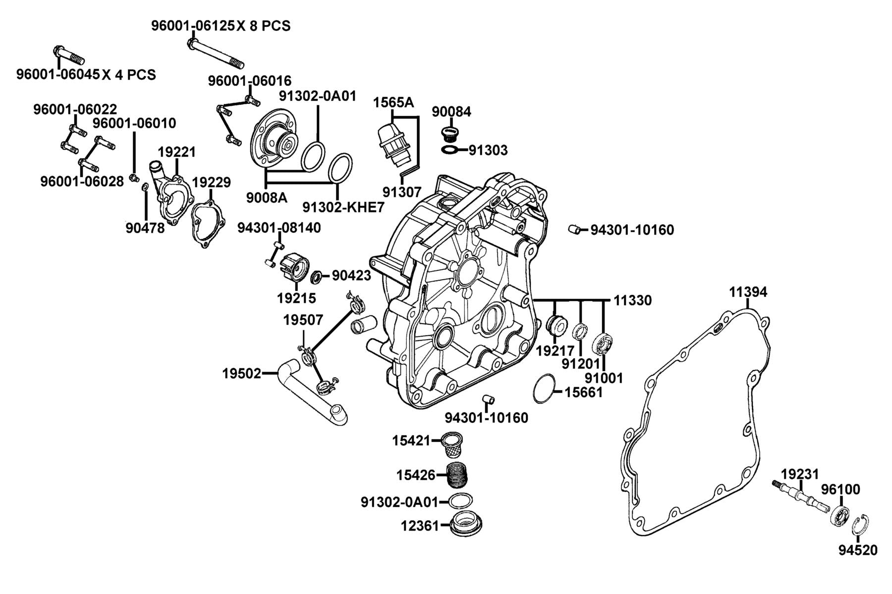 Cir Clip In 26 — 94520-26000 — KYMCO exploded-view diagram