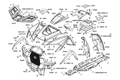 Mudguard Front (black) — 60200-AGA8-E00-N1R — KYMCO exploded-view diagram
