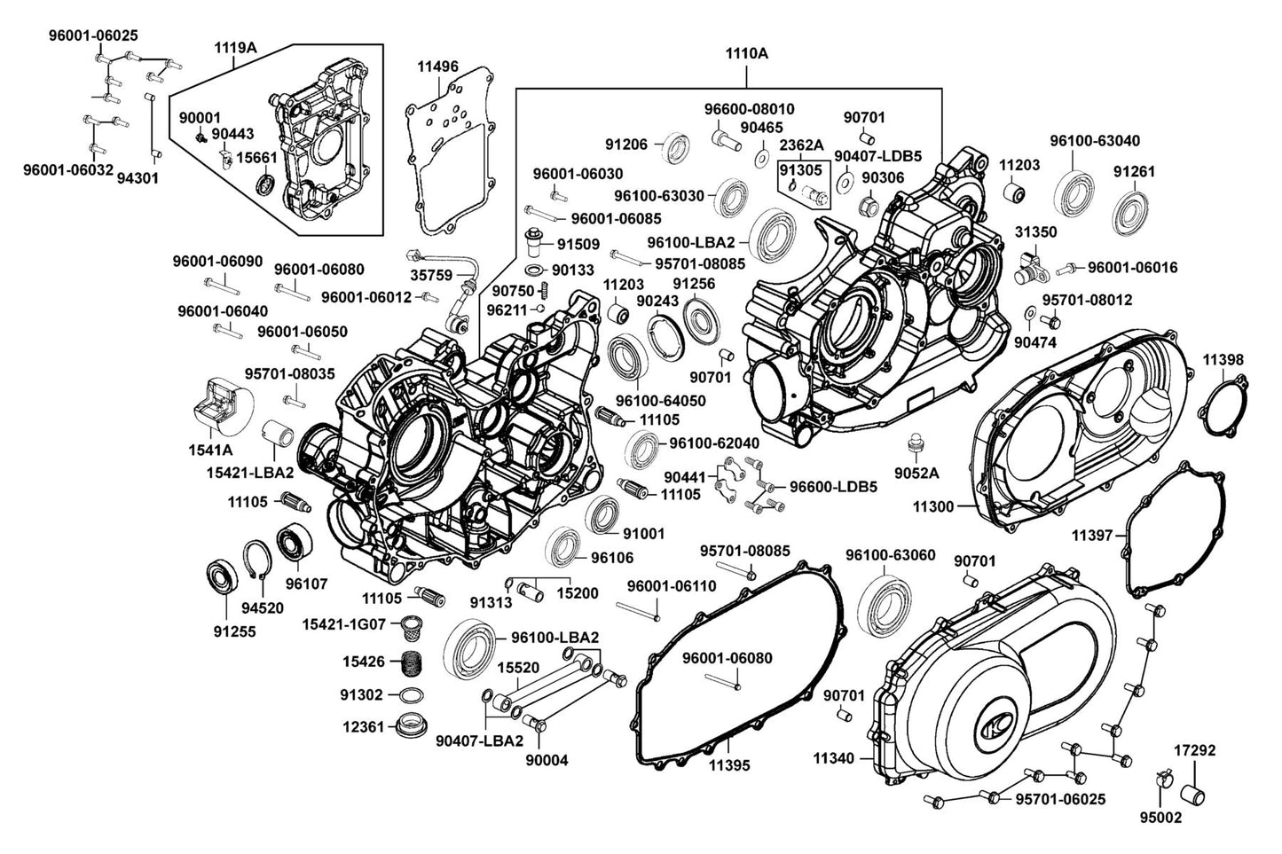 Oil Seal 30X72X7 — 91261-LDB5-E00 — KYMCO exploded-view diagram