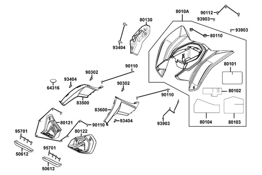 Rnfct Floor — 50612-LBA7-900 — KYMCO exploded-view diagram