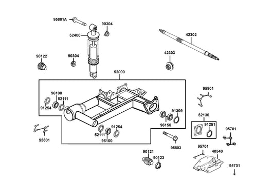 Dust Seal 26*40*5 — 91254-LDE9-E00 — KYMCO exploded-view diagram