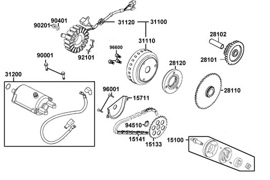 Separater Oil — 15711-KHE7-C00 — KYMCO exploded-view diagram