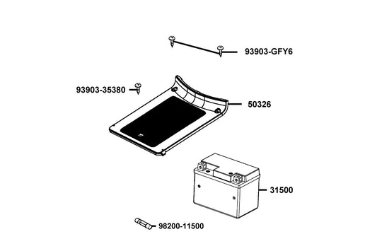 Fuse 15A — 98200-11500 — KYMCO exploded-view diagram