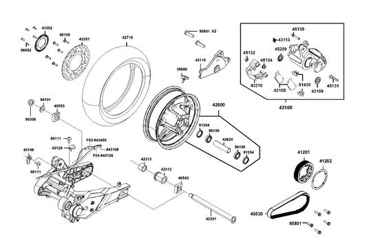 Oil Seal 40X52X8 — 91254-LGC6-E00 — KYMCO exploded-view diagram