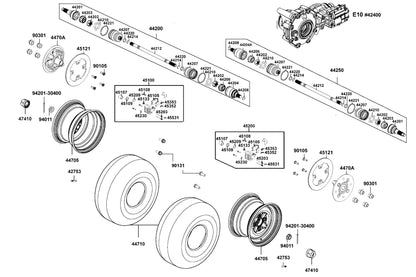KYMCO Wheel Assy Fr exploded-view diagram, UXV 450