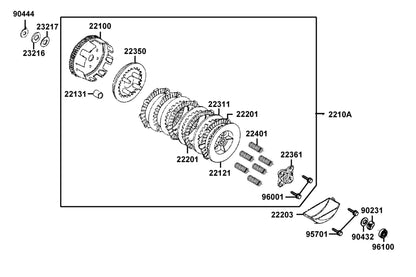 Oil-separating Cover — 22203-LCA7-C10 — KYMCO exploded-view diagram