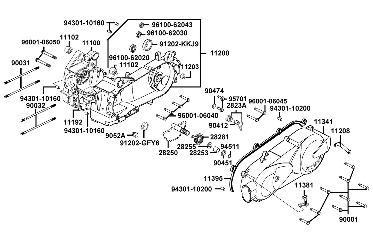 Oil Seal 20*32*6 — 91202-KKJ9-C00 — KYMCO exploded-view diagram
