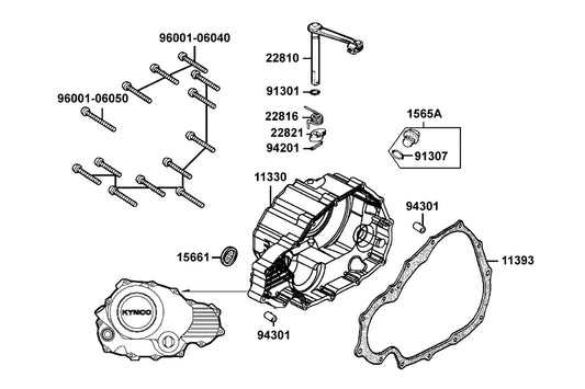 O-ring 6.8*1.9 — 91301-KBE2-710 — KYMCO exploded-view diagram