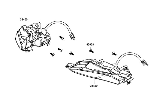 Winker Assy.. L. Fr — 33450-LGC6-E00 — KYMCO exploded-view diagram