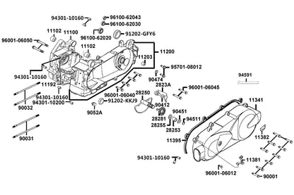 Oil Seal 20*32*6 — 91202-KKJ9-C00 — KYMCO exploded-view diagram