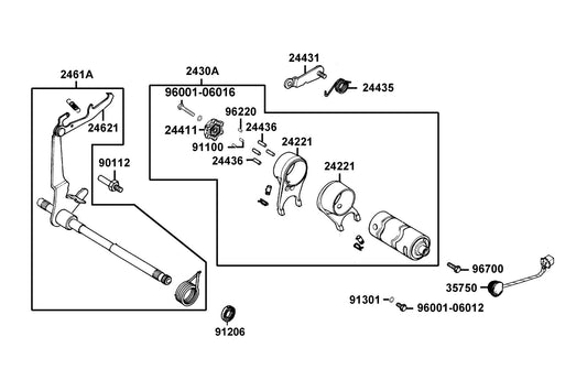 Oil Seal 11.6X24X10 — 91206-LBA8-C10 — KYMCO exploded-view diagram