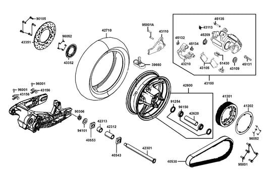 Oil Seal 40X52X8 — 91254-LGC6-E00 — KYMCO exploded-view diagram