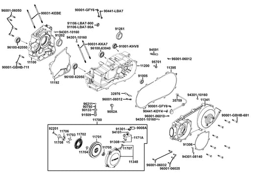 Oil Seal 25*40*8 — 91261-4E15-004 — KYMCO exploded-view diagram