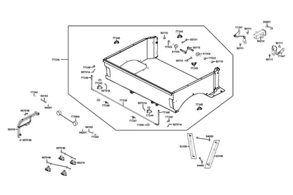 Stay L Cargo Bed Hook — 77349-LEE8-E00 — KYMCO exploded-view diagram