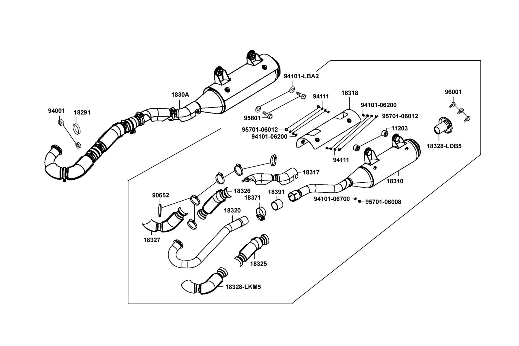Washer Plate 10.5*38*3.0 — 94101-LBA2-E00 — KYMCO exploded-view diagram