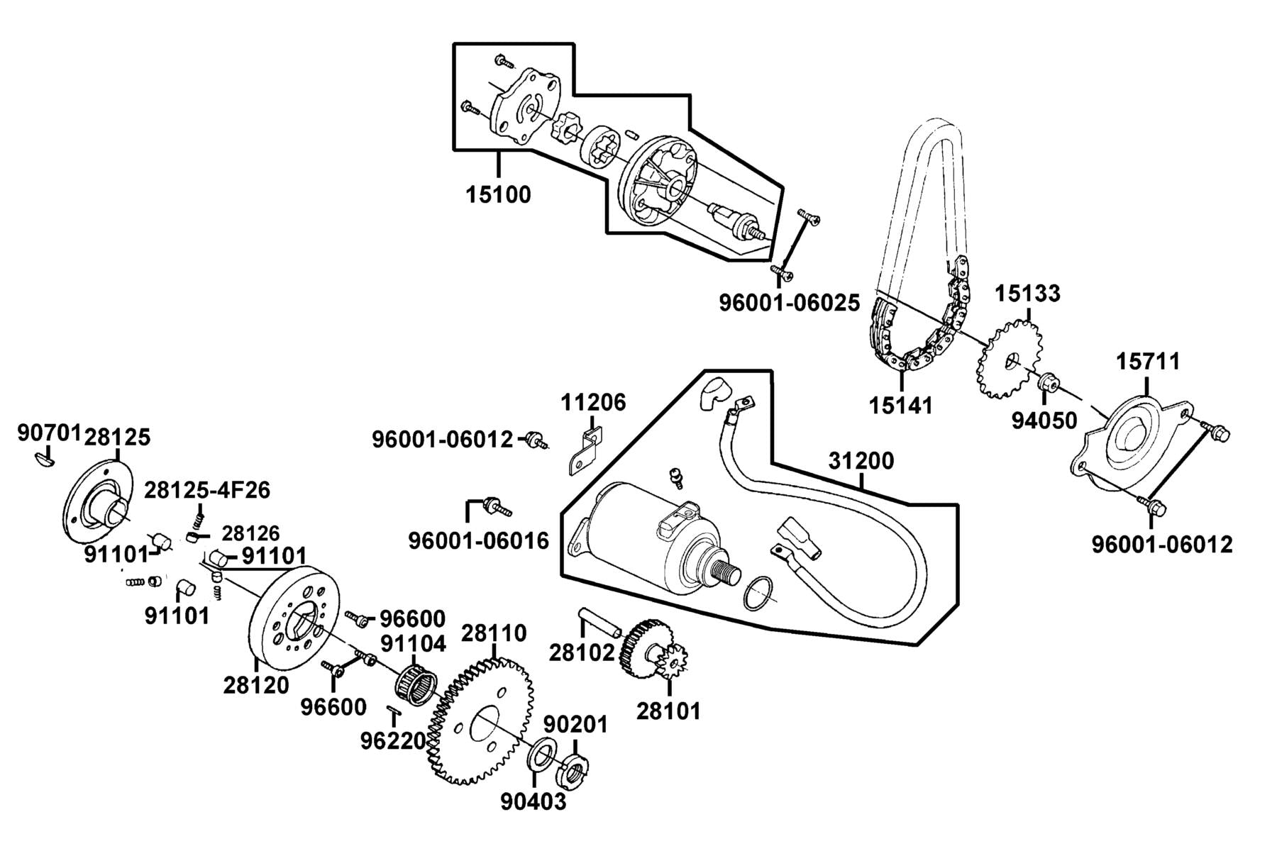 Roller 10*10 — 91101-1K79-C00 — KYMCO exploded-view diagram