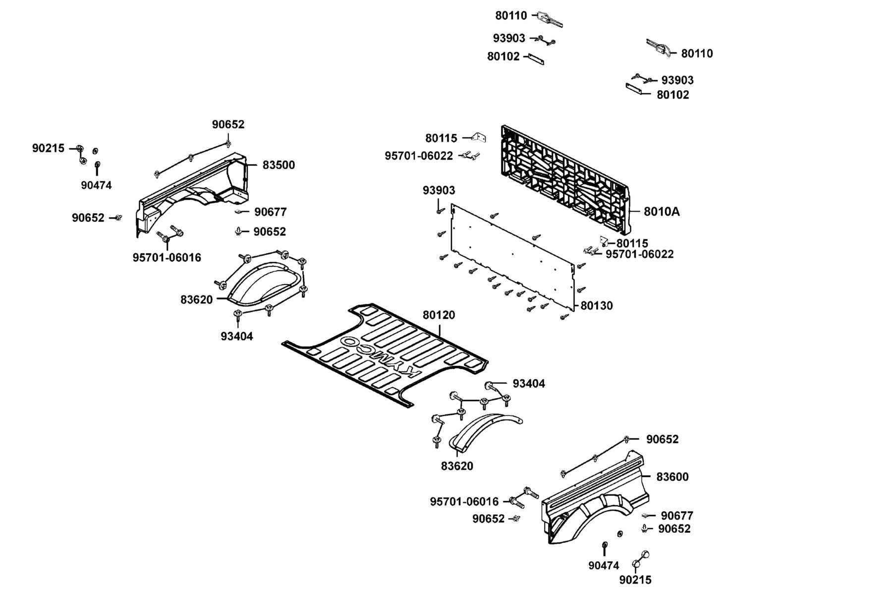 Panel L Rr Fender (new Conceal) — 83600-LEE8-600-JFT — KYMCO exploded-view diagram