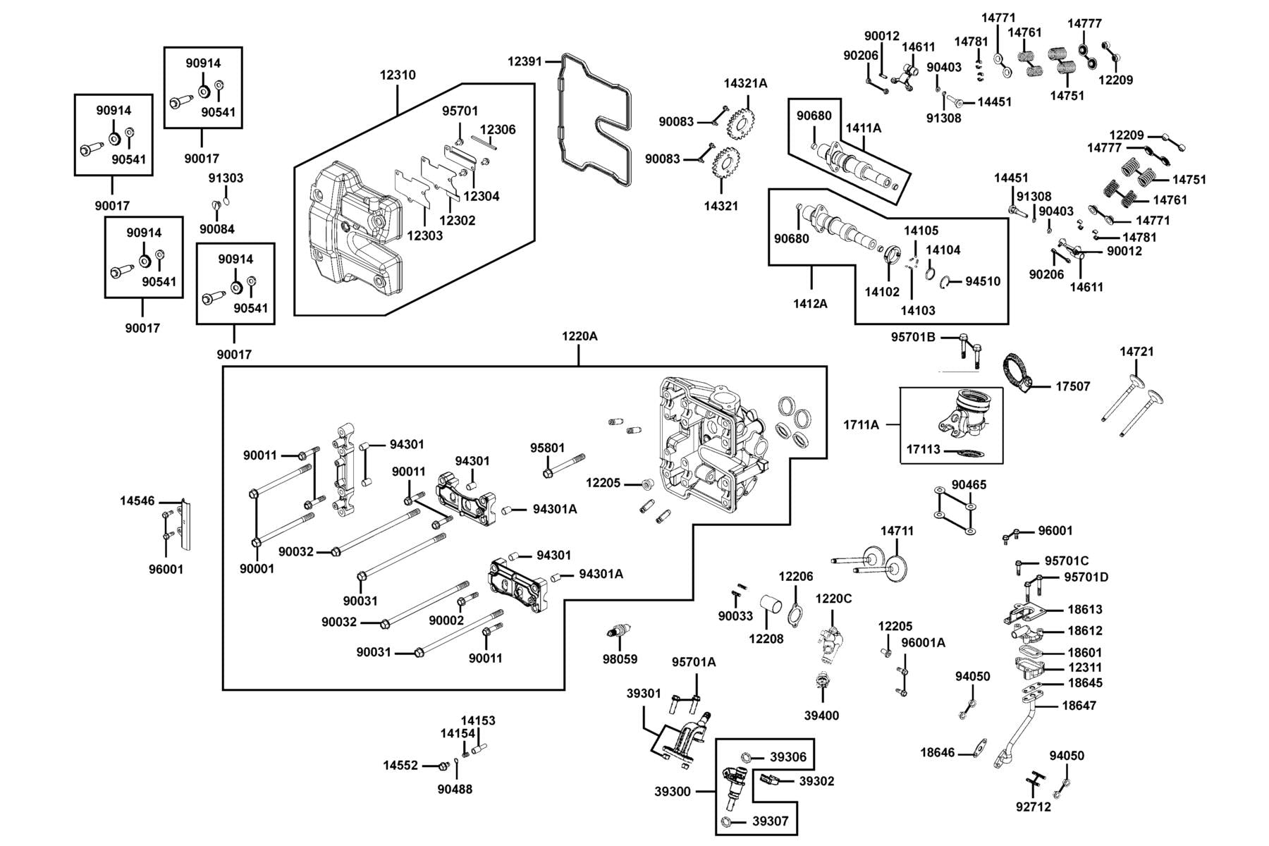 Seal Head Cover — 12391-LBA2-E00 — KYMCO exploded-view diagram
