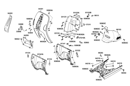 Nut Spring 4MM — 90302-SA4-0040 — KYMCO exploded-view diagram