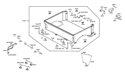 Stay L Cargo Bed Hook — 77349-LEE8-E00 — KYMCO exploded-view diagram