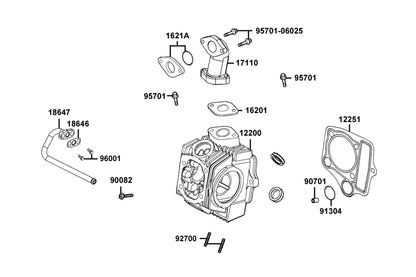 Gasket Cylinder Head — 12251-LCA7-E90 — KYMCO exploded-view diagram