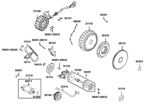 Cir Clip Ex 10MM — 94510-10000 — KYMCO exploded-view diagram