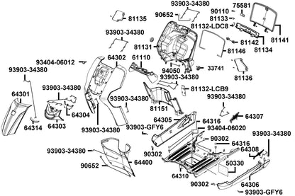 Leg Shield Low — 81151-LGR5-E10-X1R — KYMCO exploded-view diagram