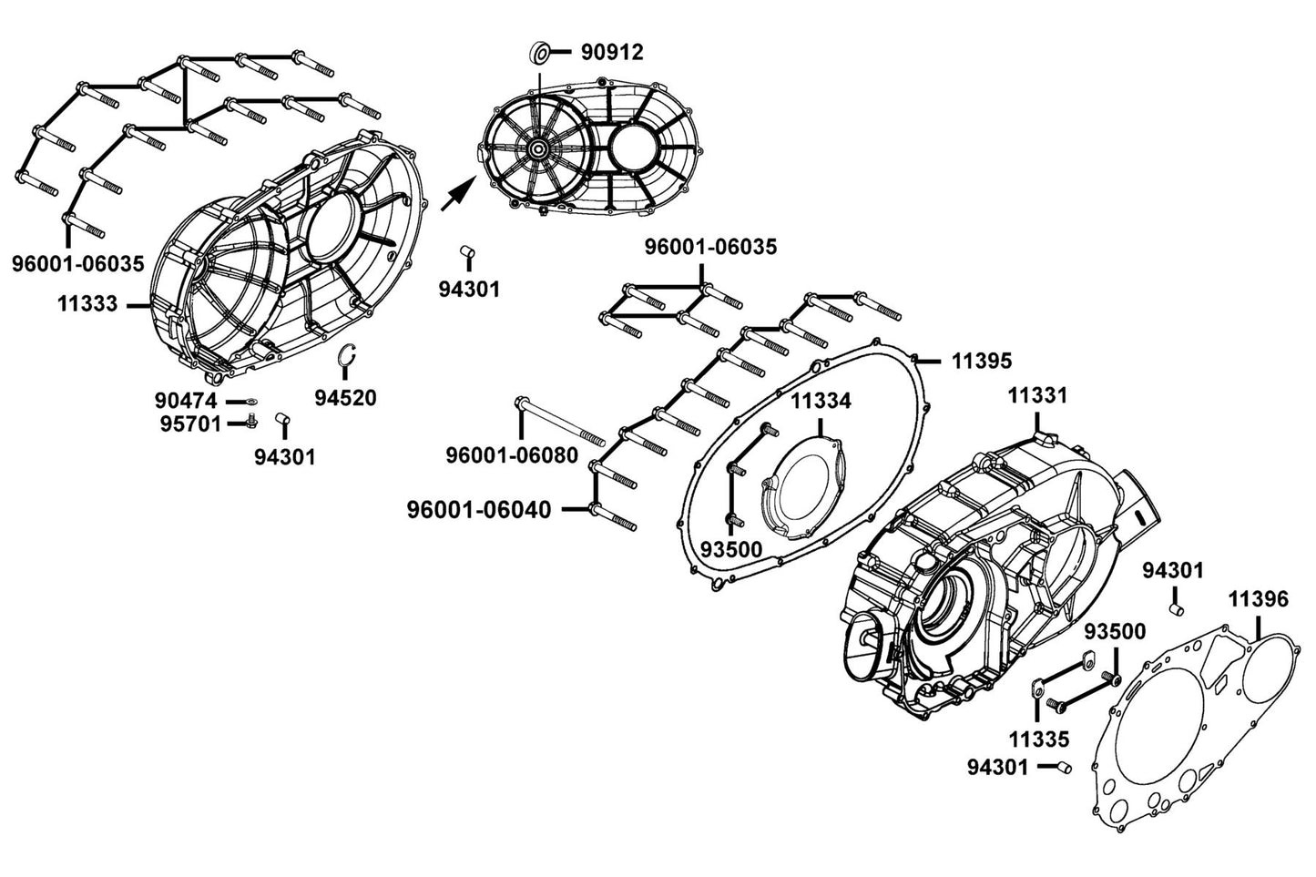 Cover R Cover — 11333-LFA5-900 — KYMCO exploded-view diagram