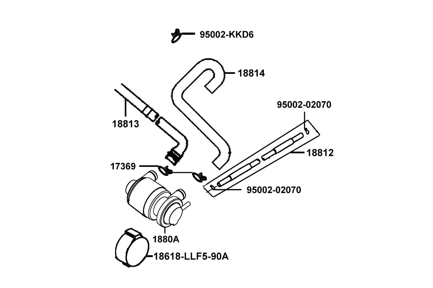 KYMCO Air Cleaner Two exploded-view diagram, MONGOOSE 70