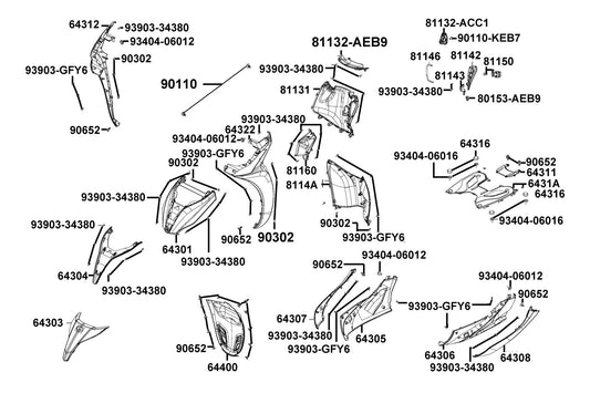 Fr Inner Box — 81160-AEB9-E00-N1R — KYMCO exploded-view diagram