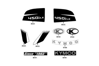 Stripe L Fuel Tank — 86233-AEB8-M35-T01 — KYMCO exploded-view diagram