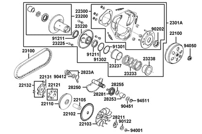 Oil Seal 34*39*3 — 91211-GHK8-C00 — KYMCO exploded-view diagram