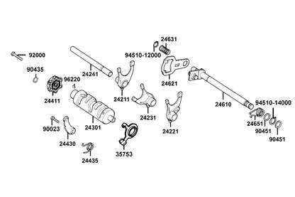 Roller 4*10 — 96220-40100 — KYMCO exploded-view diagram