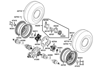 Tire Assy Rr AT24*10-12 4P Tl /kenda — 42710-LFA5-900 — KYMCO exploded-view diagram