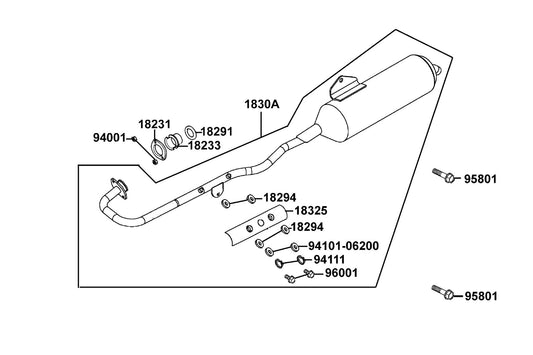 Washer Plain 6MM — 94101-06200 — KYMCO exploded-view diagram