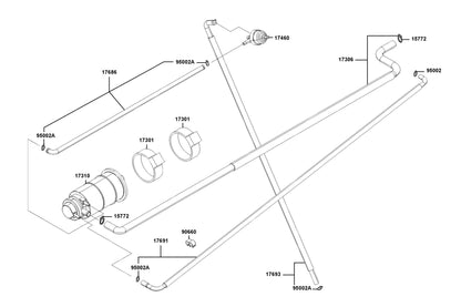 Tube Assy Canister-air/c — 17306-LGC6-E00 — KYMCO exploded-view diagram