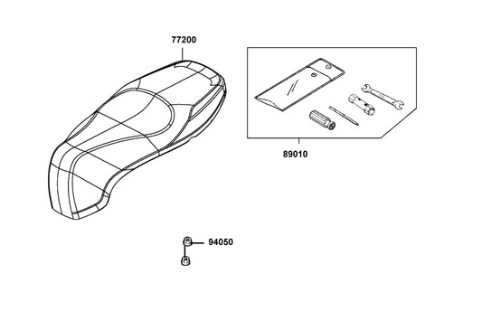 Seat Assy — 77200-ACC1-E10-T01 — KYMCO exploded-view diagram