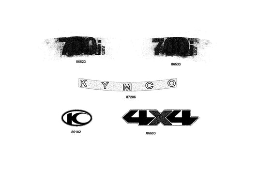 Emb Mark Kymco — 87206-AGA6-M30-T01 — KYMCO exploded-view diagram