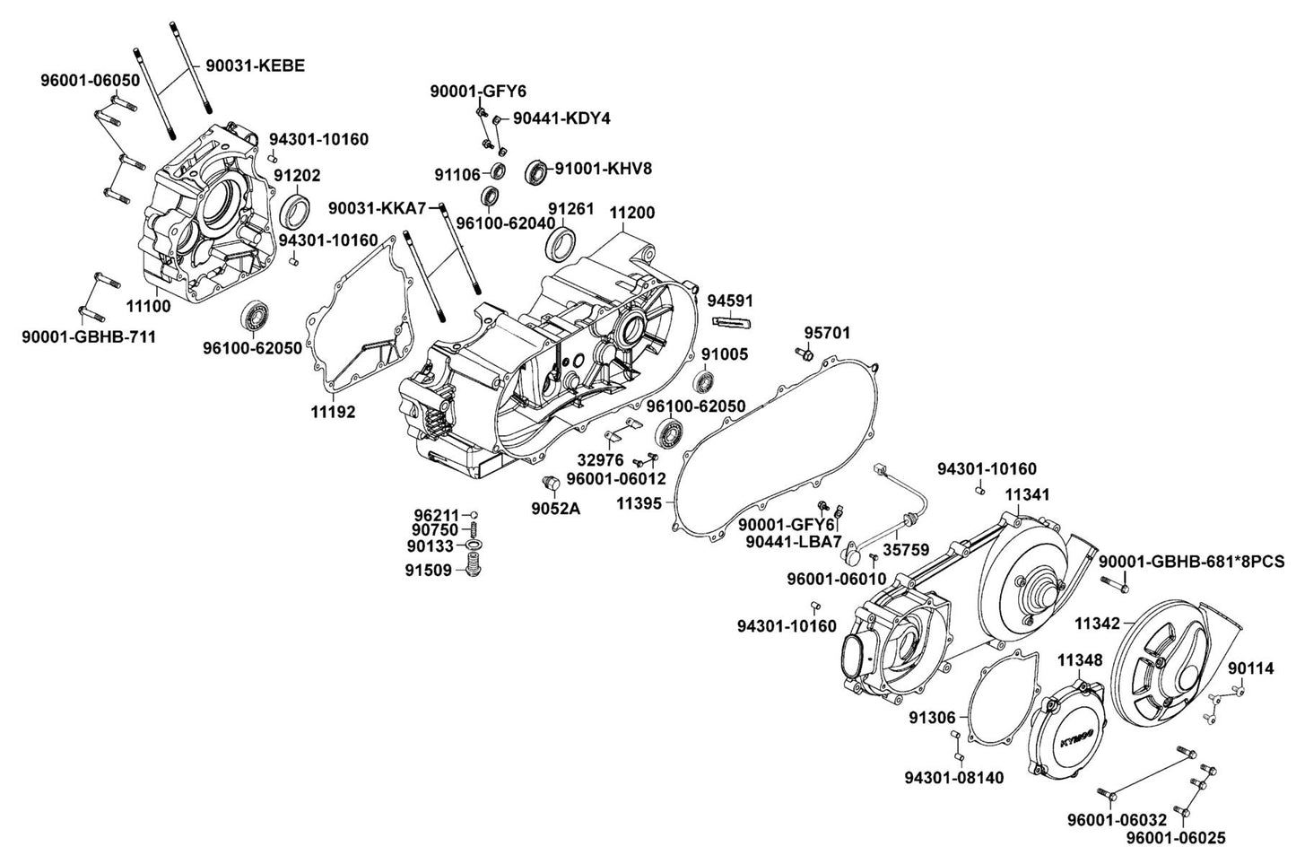 Sw Assy Gear Change — 35759-LBA7-900 — KYMCO exploded-view diagram