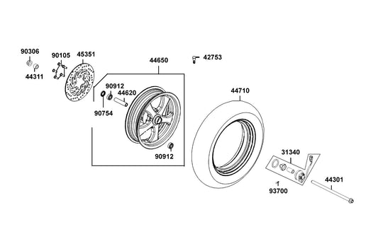 Nut Flange 12MM — 90306-LFE2-900 — KYMCO exploded-view diagram